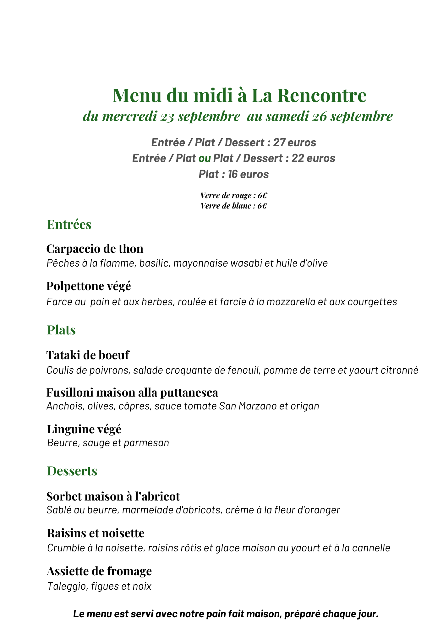 <p style="text-align:center"><strong>Menu du midi</strong></p>