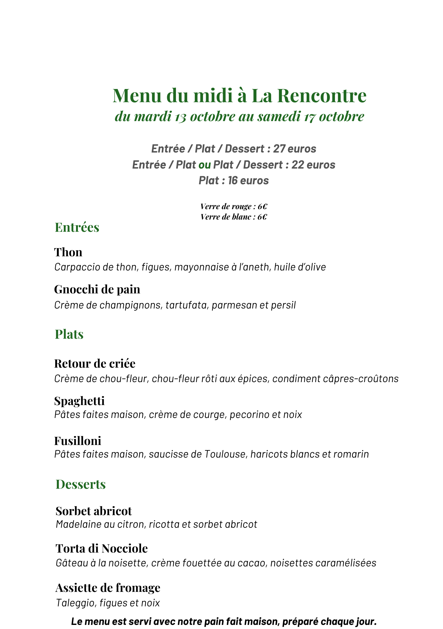 <p style="text-align:center"><strong>Menu du midi</strong></p>